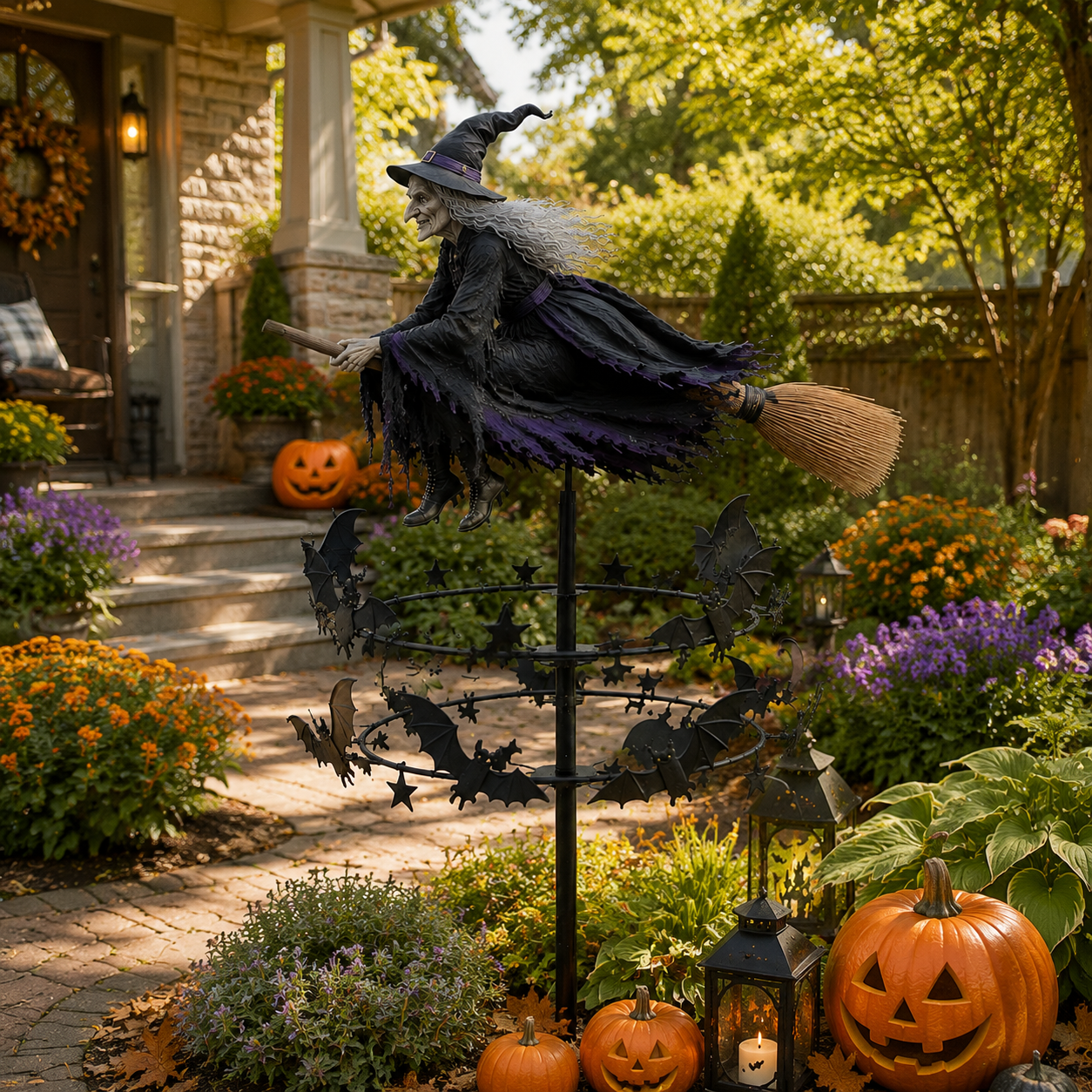 🔥49% Off Last Day -Halloween Early Bird Special🧙♀️ The Enchanted Witch Garden Wind Spinner